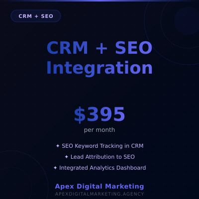 CRM/SEO Integration Management - Complete CRM and SEO integration for maximum conversion - Available from Apex Digital Marketing