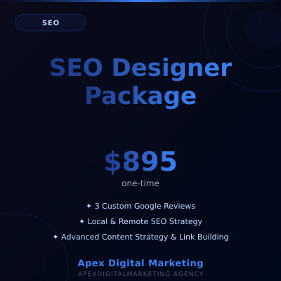 SEO Designer Package - Comprehensive SEO strategy for maximum impact - Available from Apex Digital Marketing