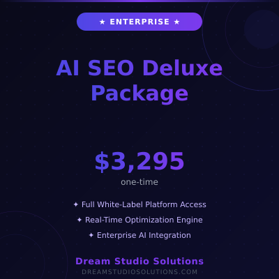 AI SEO Deluxe Package - Cutting-edge SEO transformation for enterprise clients - Available from Apex Digital Marketing
