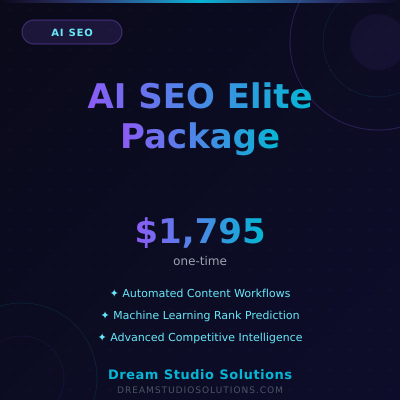 AI SEO Elite Package - Advanced AI SEO Elite for competitive advantage - Available from Apex Digital Marketing