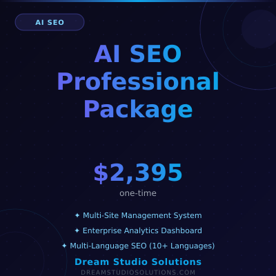 AI SEO Professional Package - Comprehensive AI SEO solutions for large businesses - Available from Apex Digital Marketing