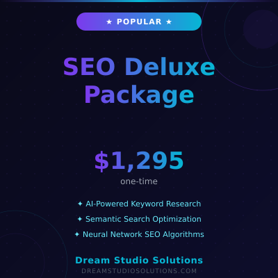 SEO Deluxe Package - AI-powered SEO optimization for tech-savvy businesses - Available from Apex Digital Marketing