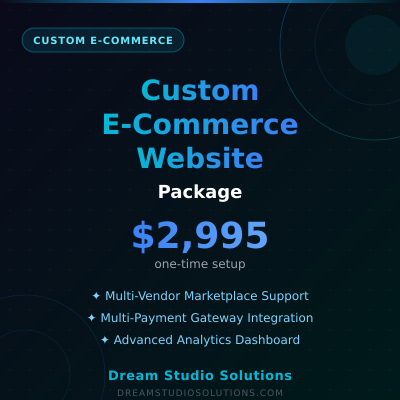 Custom E-Commerce Website Package - Advanced e-commerce platform for large businesses - Available from Apex Digital Marketing