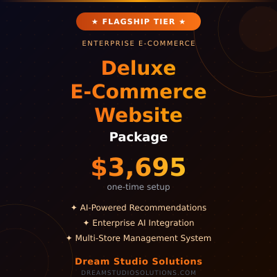 Deluxe E-Commerce Website Package - Ultimate e-commerce solution for enterprise retail platforms - Available from Apex Digital Marketing